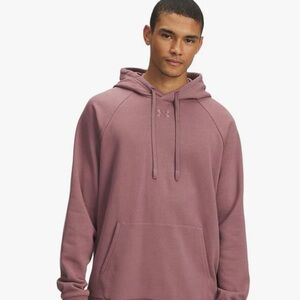 Under Armour Men's Rival Fleece Hoodie, Maroon Mist Medium